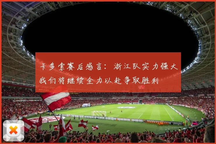 卡多索赛后感言：浙江队实力强大我们将继续全力以赴争取胜利